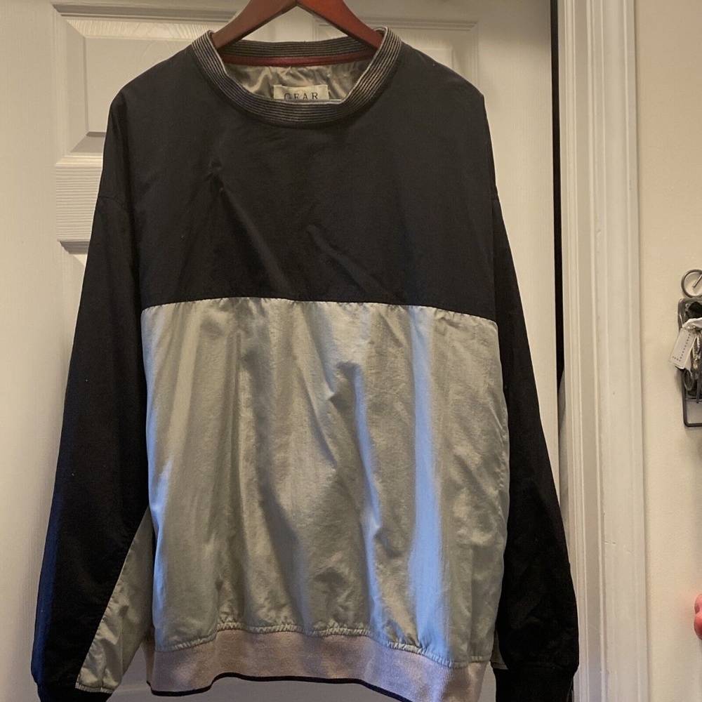 Mens Golf Wind Pullover Jacket by Gear Tan & Black XL